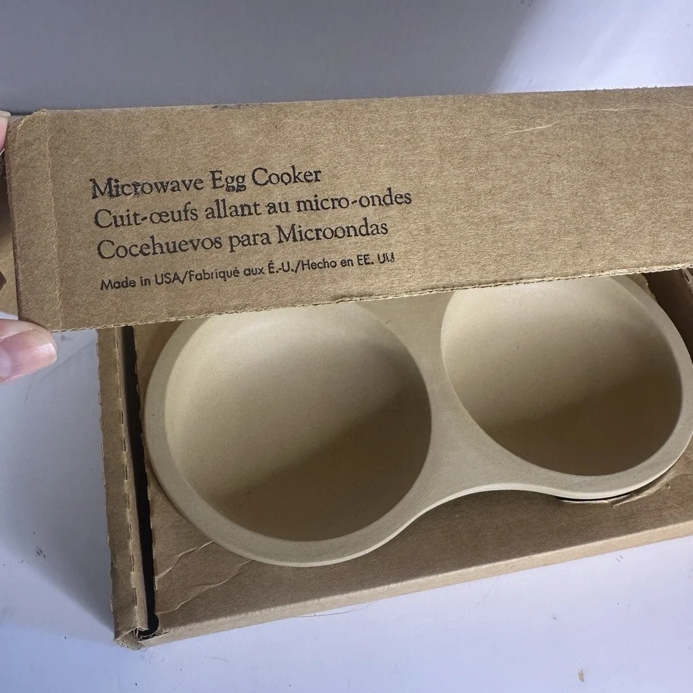 Pampered Chef Stoneware Egg Cooker Bread Bowl Baking Dish with Box 5132 1372‎